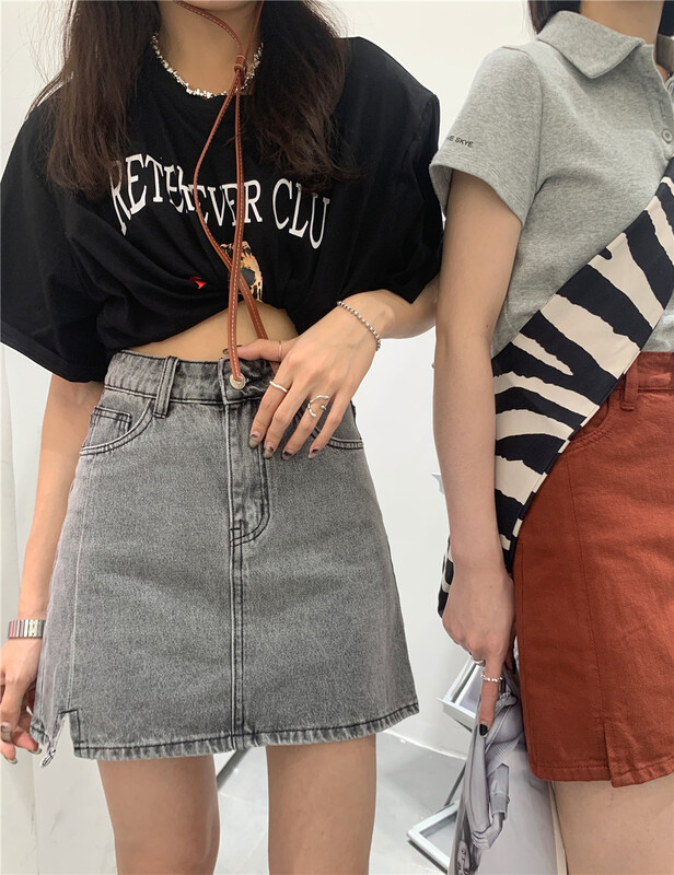 Original price 89.11! [t-platform] Korean fashion denim A-line skirt 8366\zxx