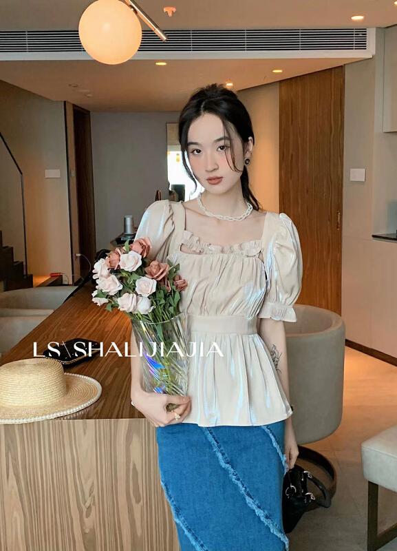 [LS] sweet feminine hollow out design shirt 60103\jhy