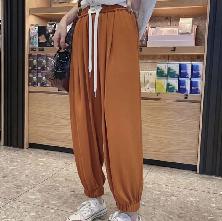【8】 Elastic waist versatile loose casual pants 6931\xyy