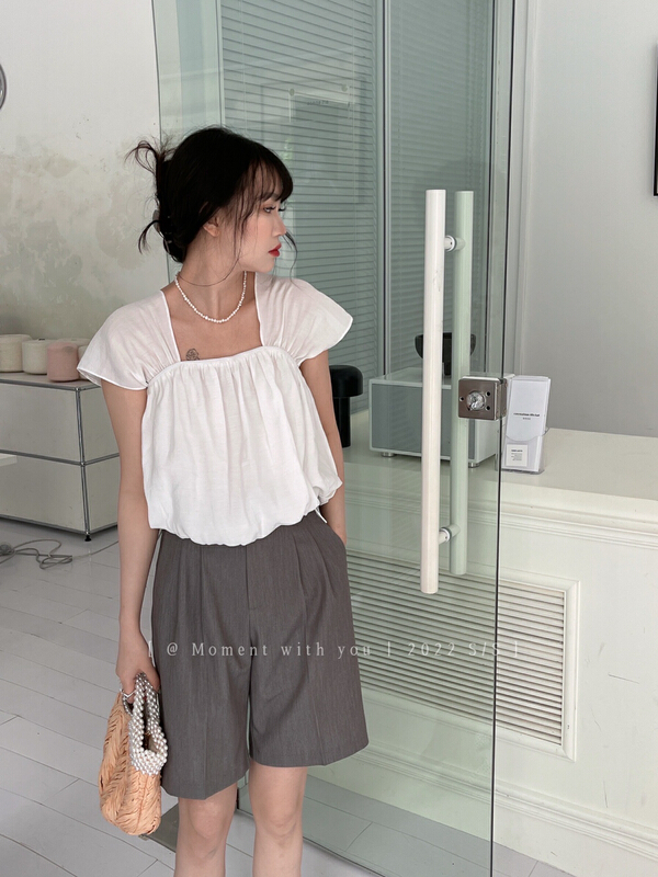 [event with you] high waist thin crimp solid trousers 2m122\lsw