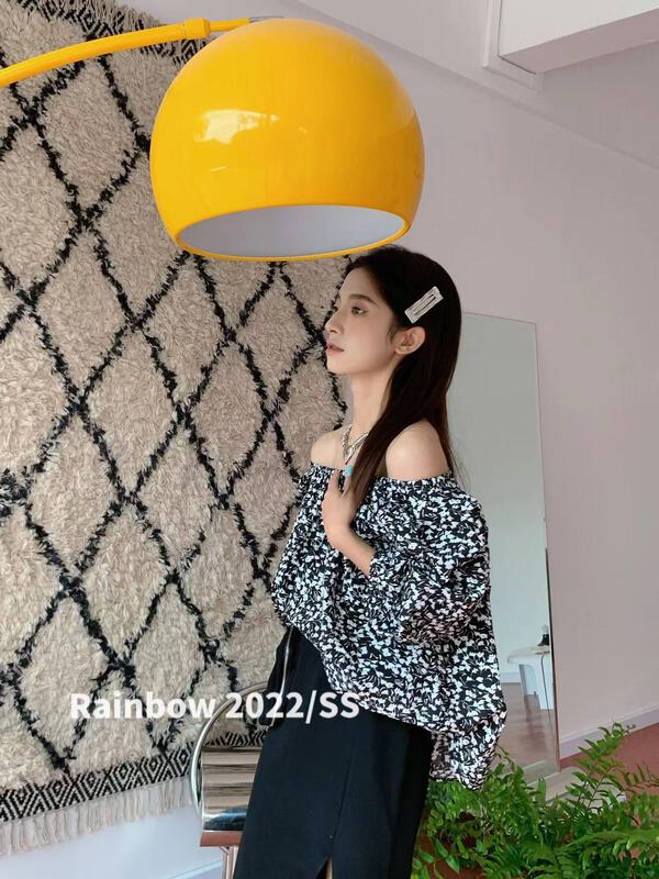 [rainbow] off shoulder assortment versatile top shirt 8902\wtt
