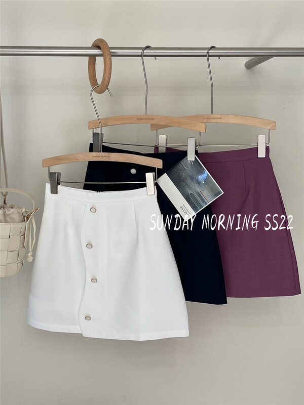 [Sunday morning] Korean pure color slim skirt 9058\zsy