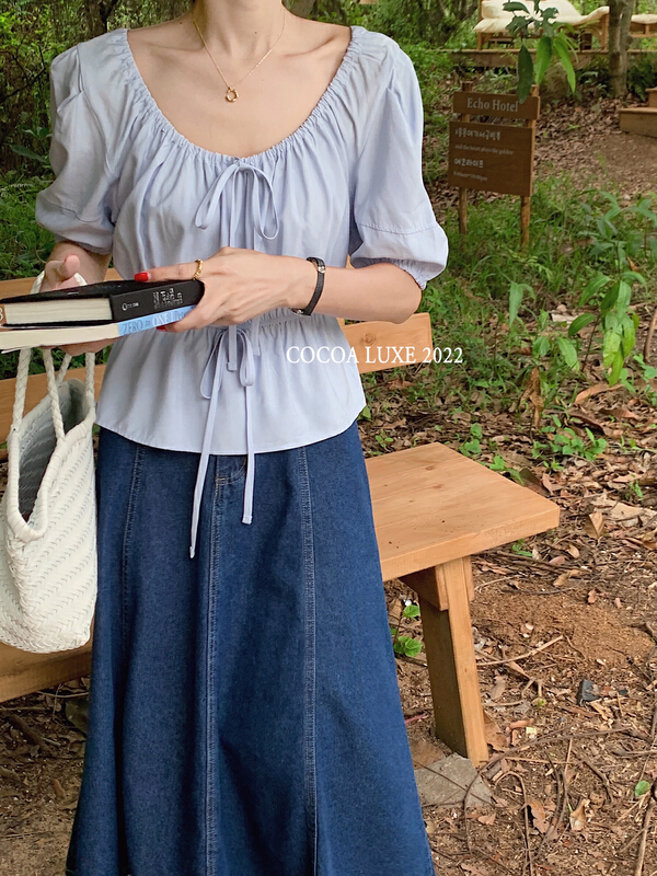 [cocoa] New Korean line denim skirt in early summer (only selling skirt) 3920\l