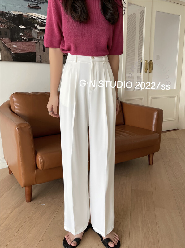 [g · n] Korean version simple high waist casual pants 13527\hjy
