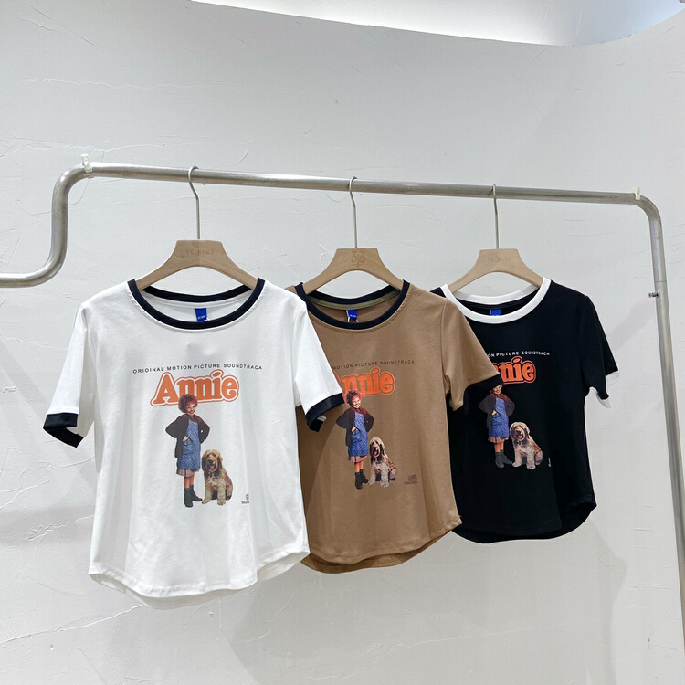 [ycnana] Korean casual dog short sleeve T-shirt 98151\lsw