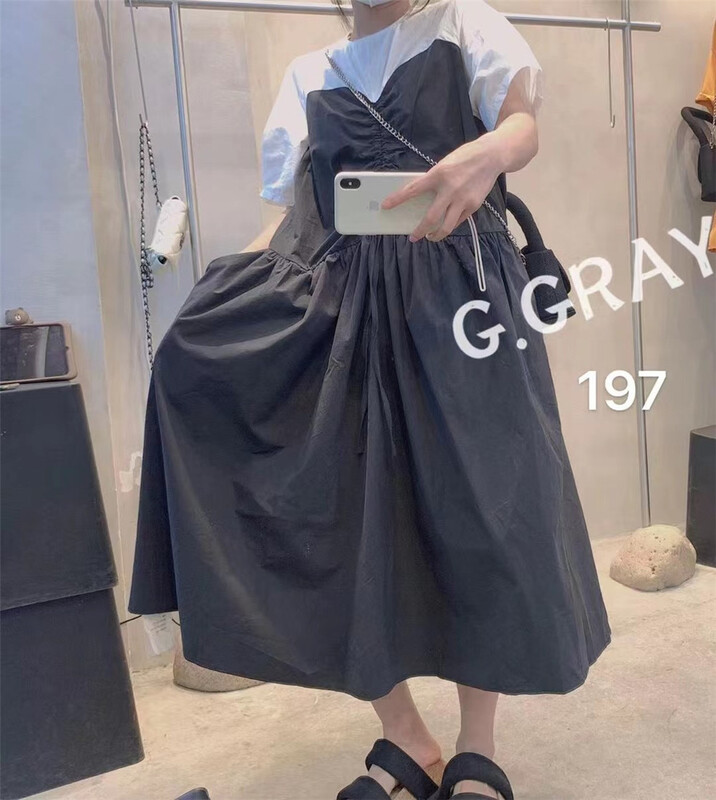 [g.gray] color blocked commuter fashion dress gn197\l