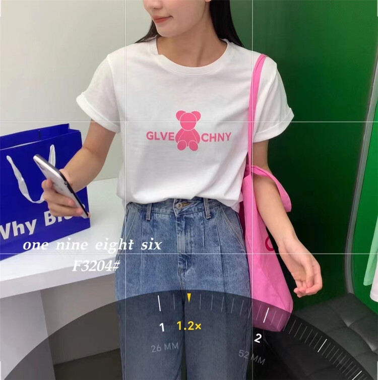 [1986] casual simple letter printed short sleeve T-shirt 3204\xyy