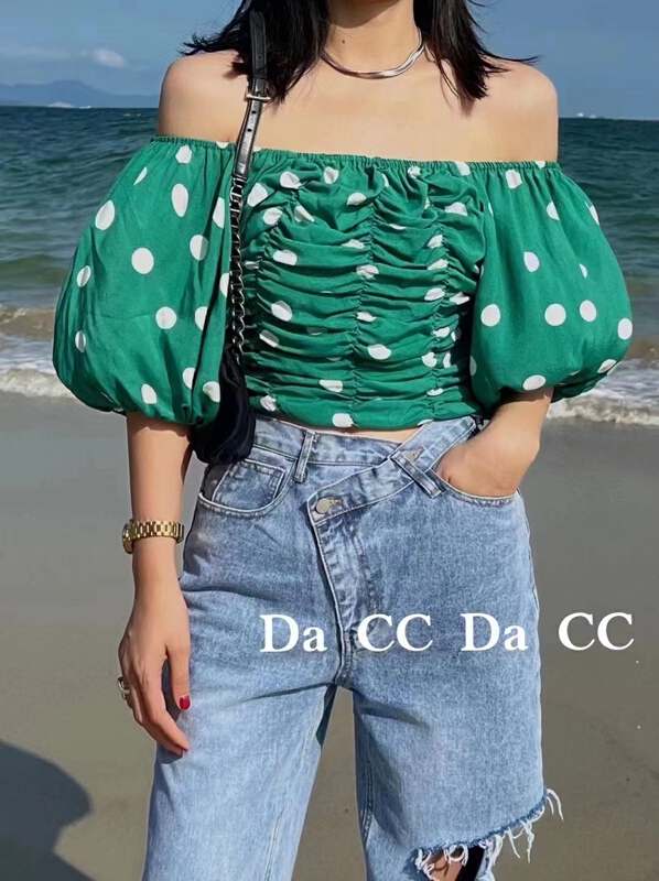 [Yan Zhen] a slim shirt with wave point temperament 45514\pcz