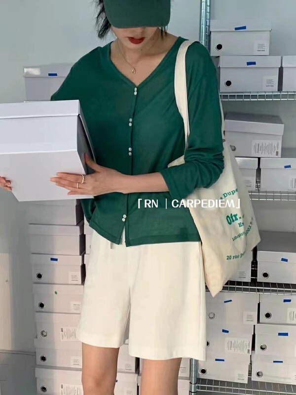 Original price 32.71! [RN] Korean version simple and versatile Tencel sunscreen shirt 80593\ll