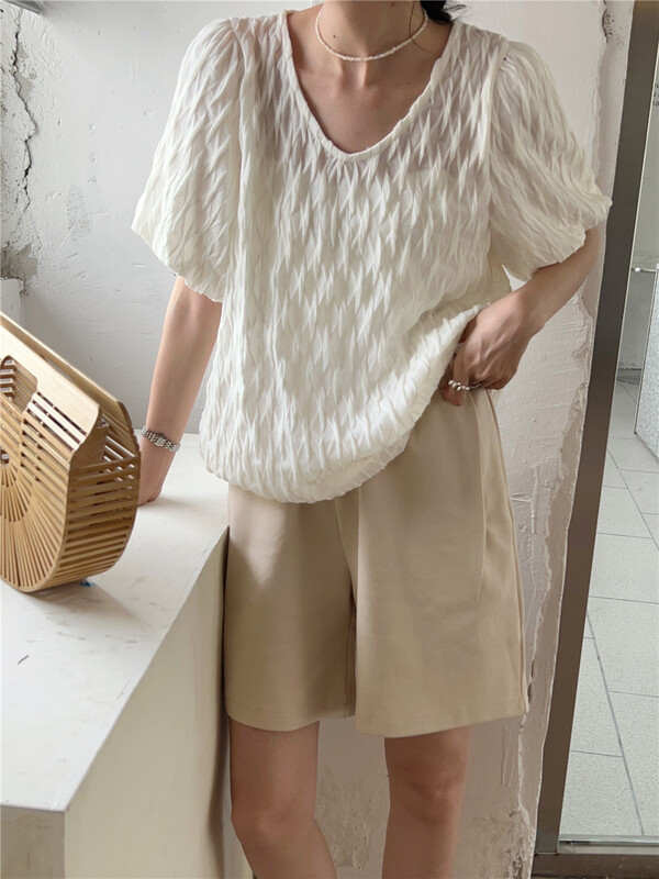 [new categories] Korean version simple and versatile shirt 8028\lsw