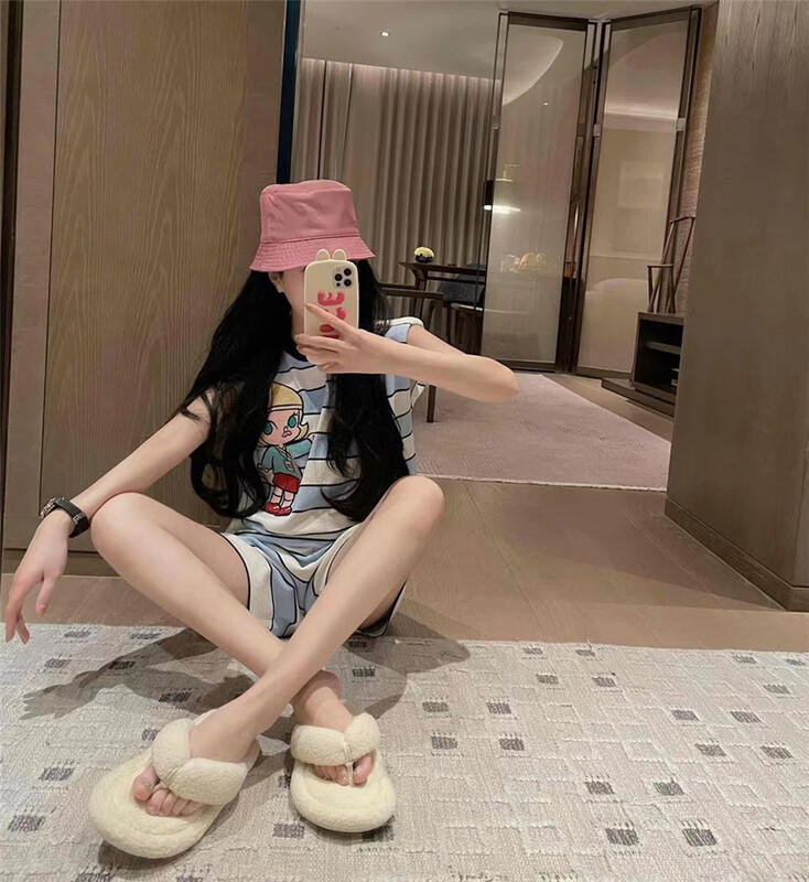 [big C studio] round neck stripe printed short sleeve T-shirt + elastic waist casual Shorts Set 9901\pcz