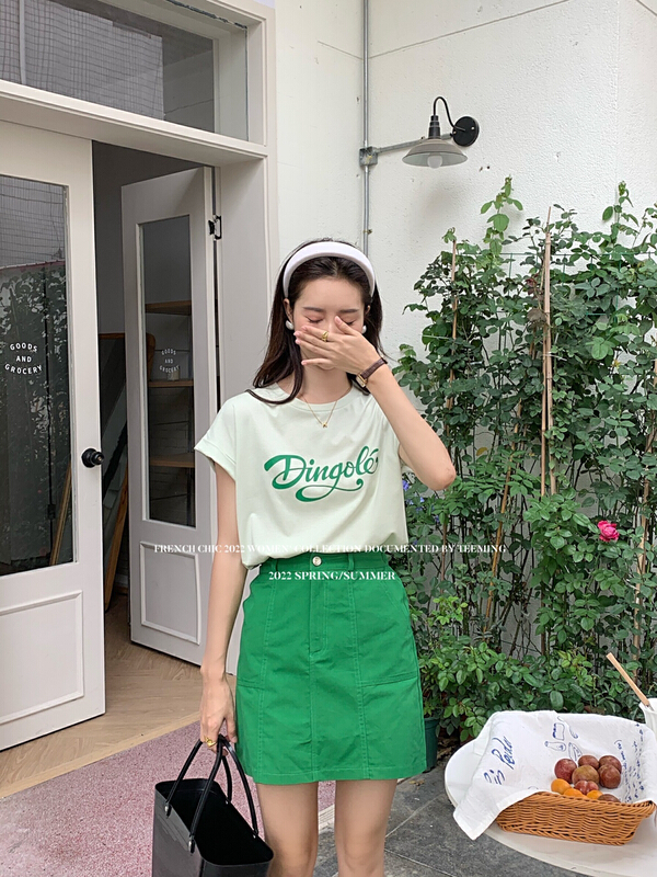 Live broadcast! [teem ing] ins versatile slim high waist A-line skirt ys1-22t217\hjy