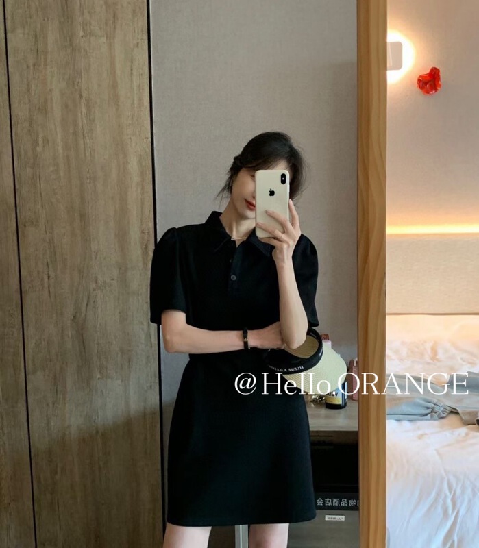 [orange] Korean design feeling waist hollow out dress 8880\hbx