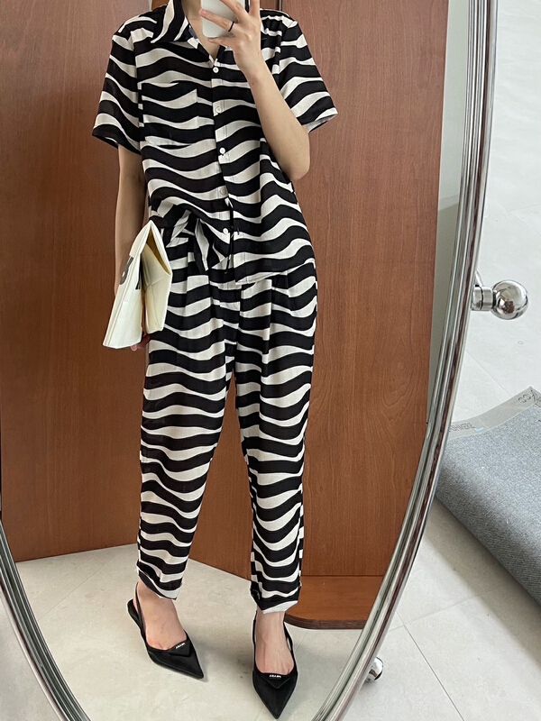 [YT] loose shirt + comfortable casual pants two piece set tz52105\pcz