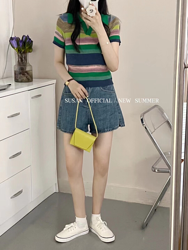 [Susan] stripe slim Polo 18979\lsw