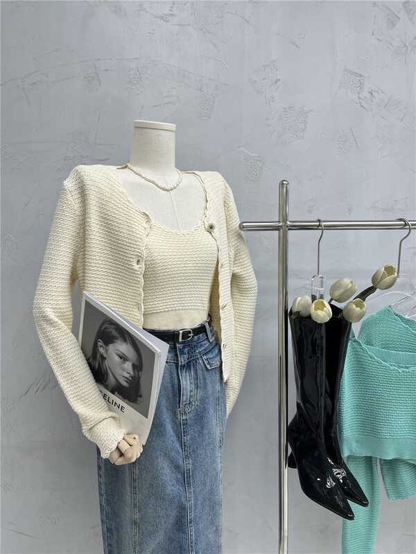 Cxdhh/ new year in early spring! [Boran Boran] suspender net color knitted vest ys1-xb3-22n1077s\hll