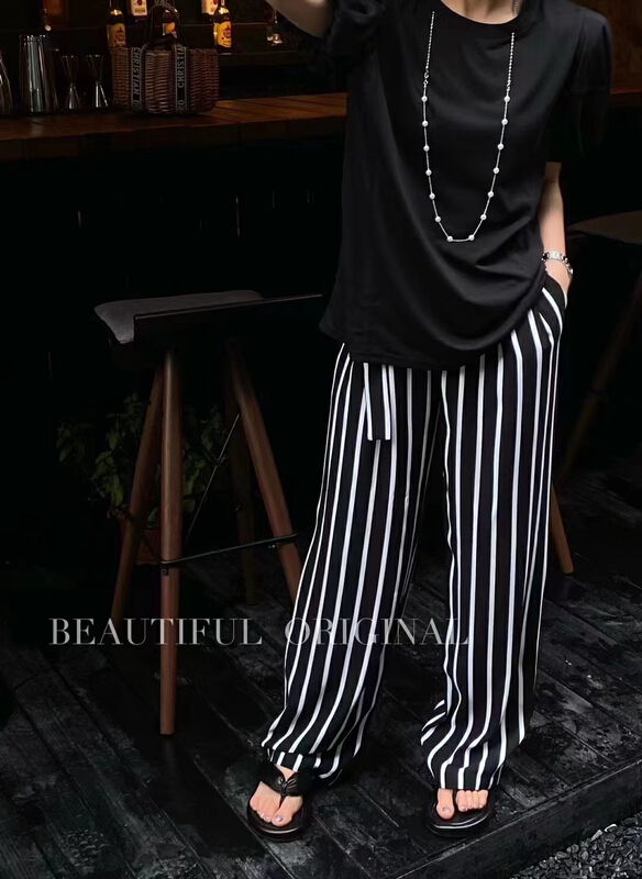 [Lala] striped wide leg slacks 3089\wtt