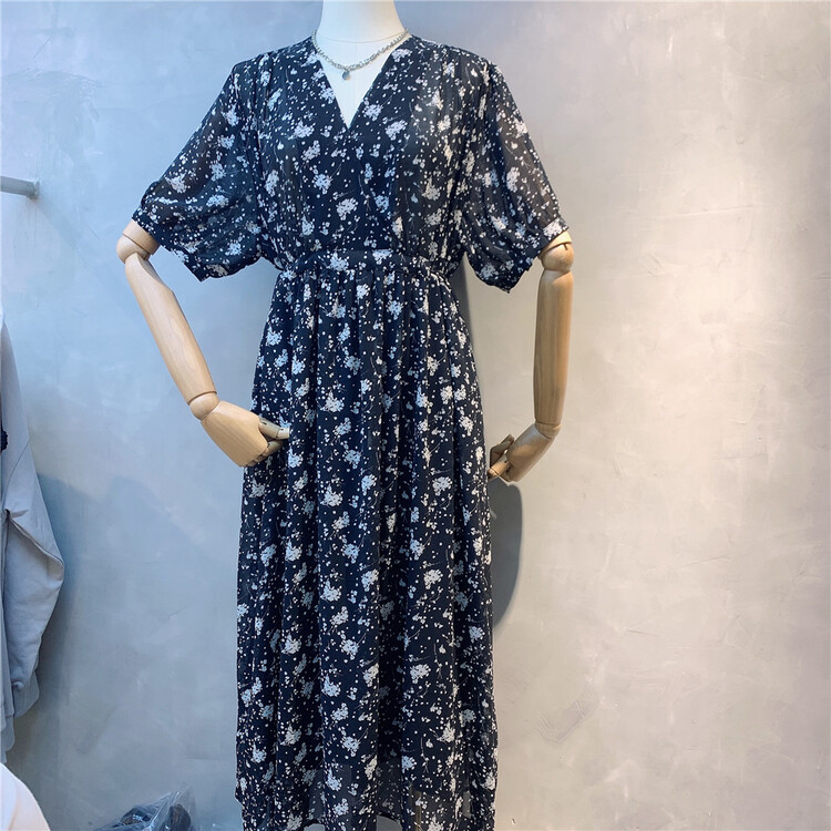 [ppt] V-neck floral dress (skirt only) ys1-6699\l