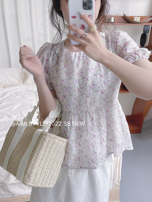 【AIMISTYLE】韓國法式小眾設計感小衫  10875#  HBX