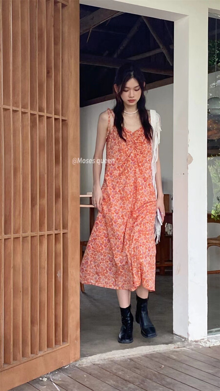[moss queen] temperament fashion suspender dress 50316\xyy