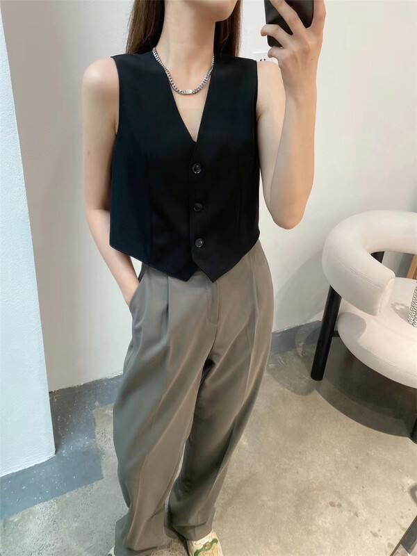 [modern 197] v-leading simple vest 81131\gyj