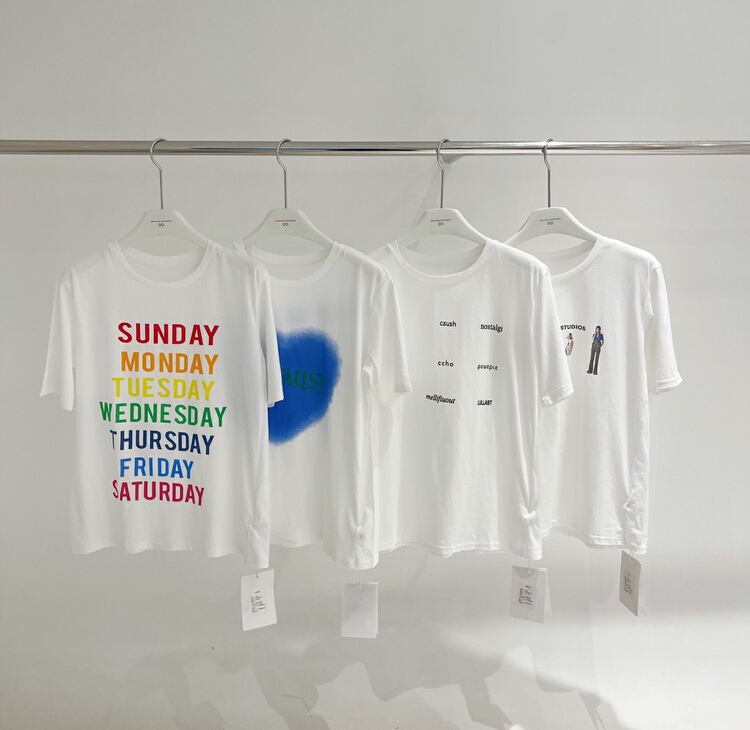 [onivinage oni] Korean ins style versatile short sleeve T-shirt ow224t5623