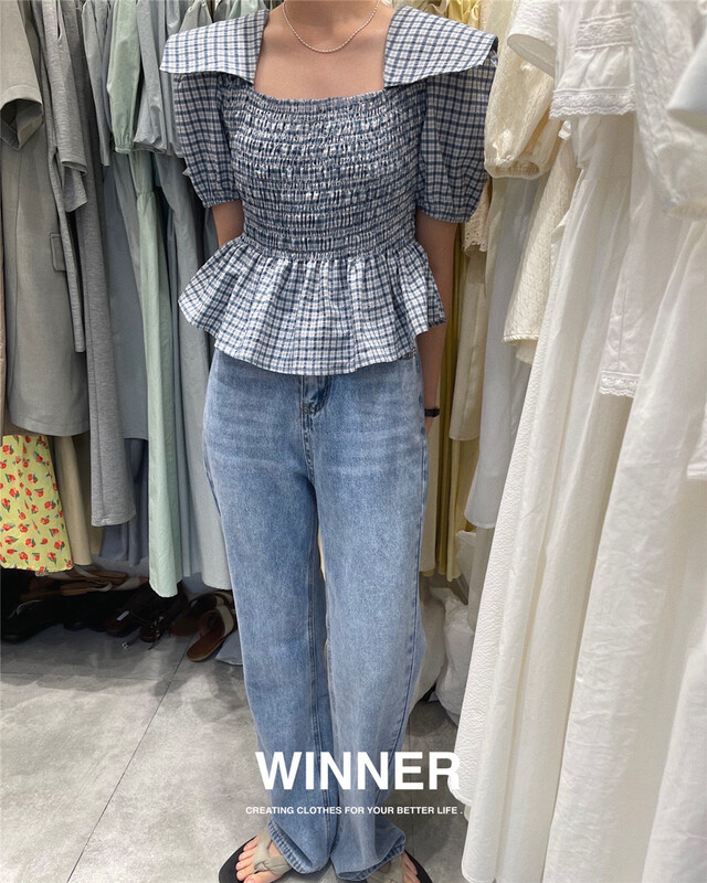 [winner] lattice fashion Korean shirt 9066\ll
