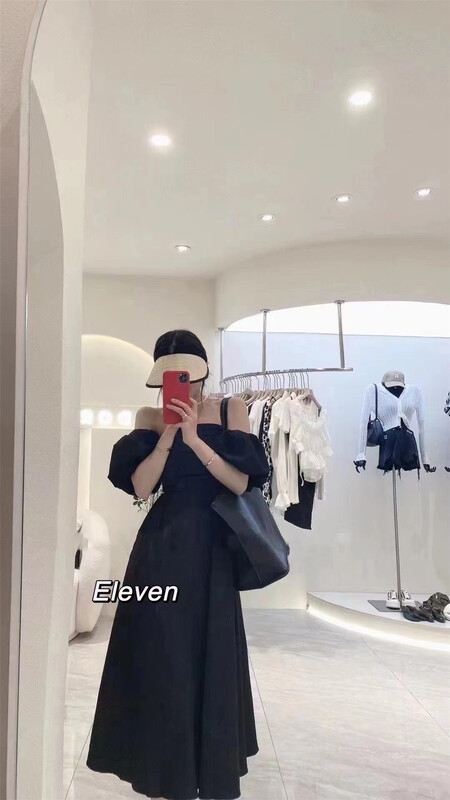 [eleven] Strapless off shoulder bubble sleeve dress 2561 "PCZ