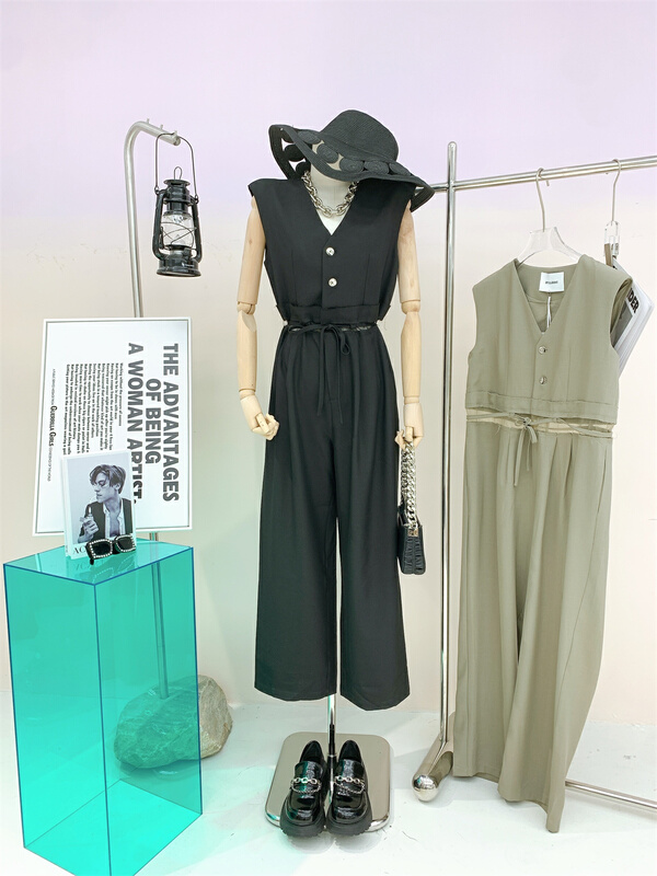 Cxdhh/ new year in early spring! [strict selection - growing grass and trees] Korean version simple clean color Jumpsuit ys1-xc15-31778\ozq