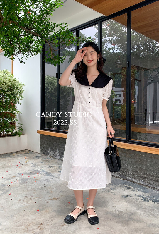 [candy] French large lapel dress ys1-7389\zjy