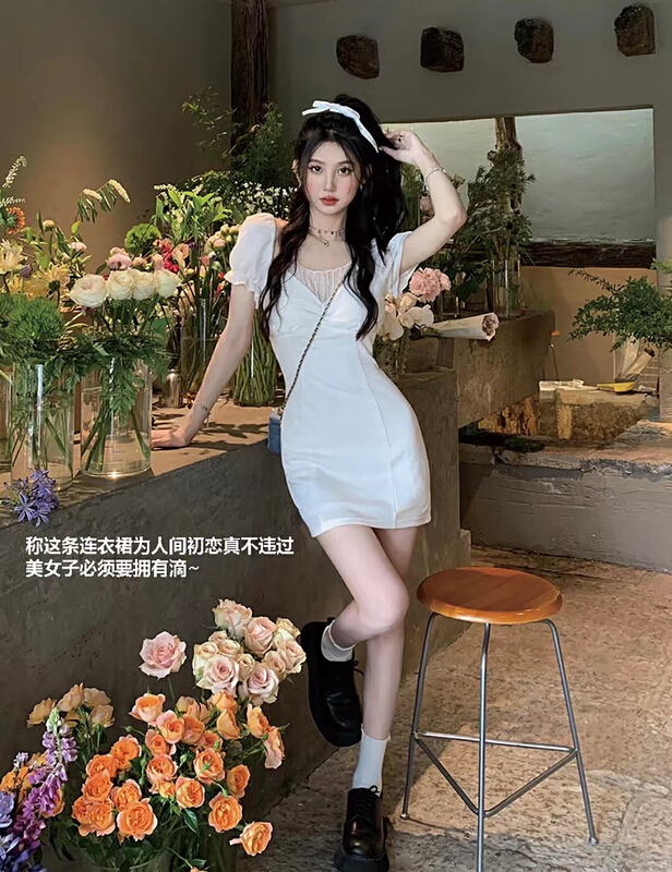 [Hello Miss] lace splicing Pullover dress 81136\pcz