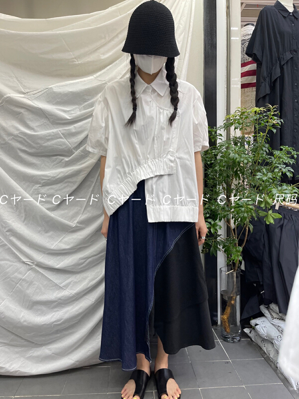 [size] irregular split design shirt (only shirts) 5589x\lsw
