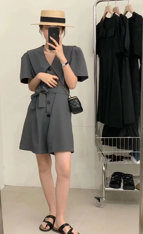 [Zoe Zoe] Korean loose crimping Jumpsuit (with belt) c908\zjy
