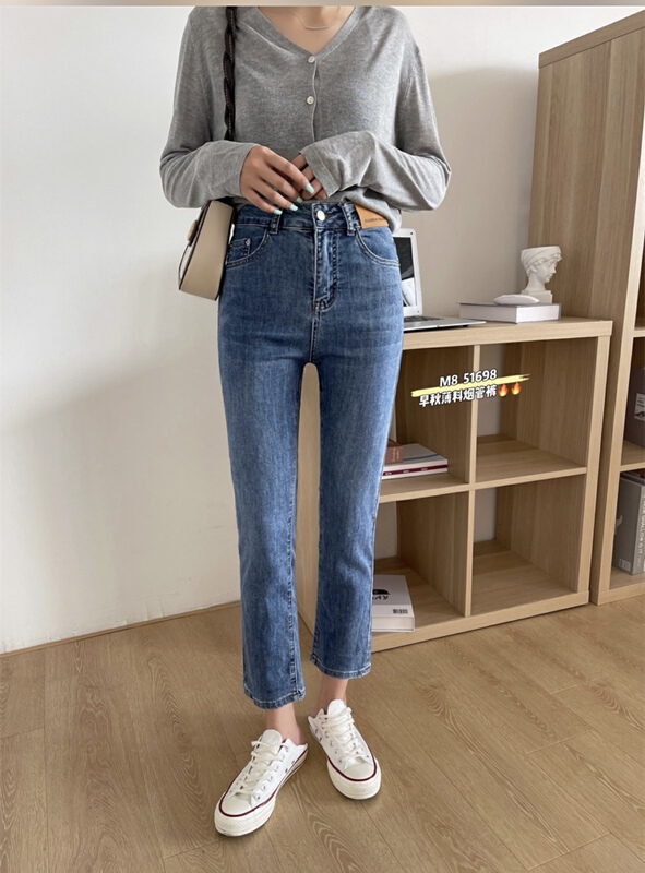 Original price 84.60! [M8 denim] label slim fashion jeans cl51698\lsl