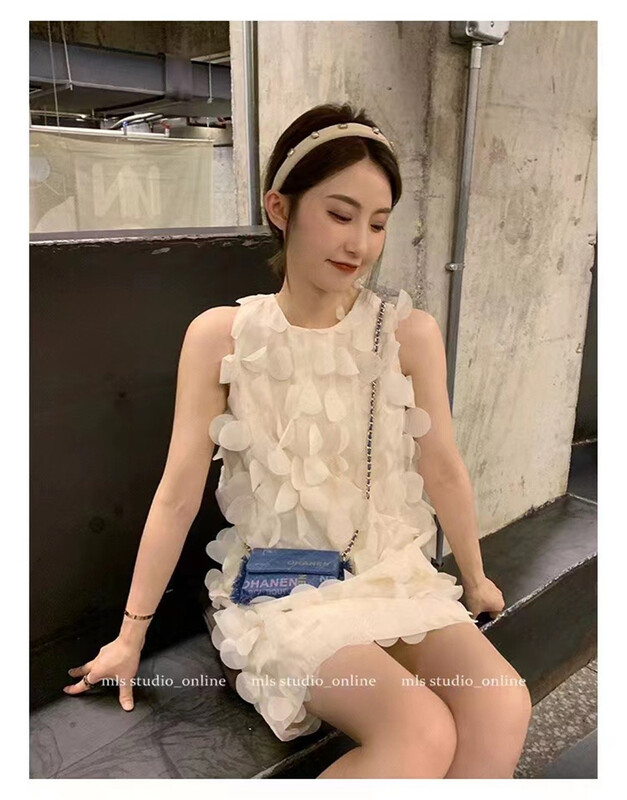 [tinamini] temperament petal round neck dress m0215\hjy