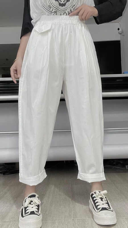 [Lexi] elastic waist clean comfortable casual pants 22201\l