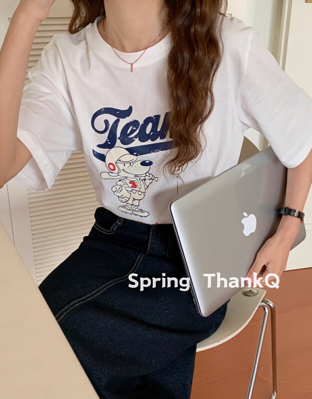 New year in early spring! [thankq] slim and comfortable Korean Short Sleeve T-shirt 22038\hbx