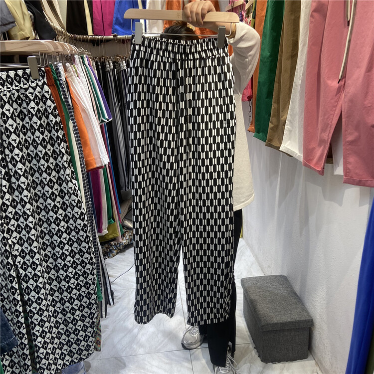 [Lexi] elastic waist slim comfortable casual pants ys1-6583\l