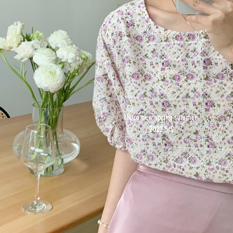New year in early spring! [choco] Pullover heavy industry Embroidery Floral Shirt 8169\lsw