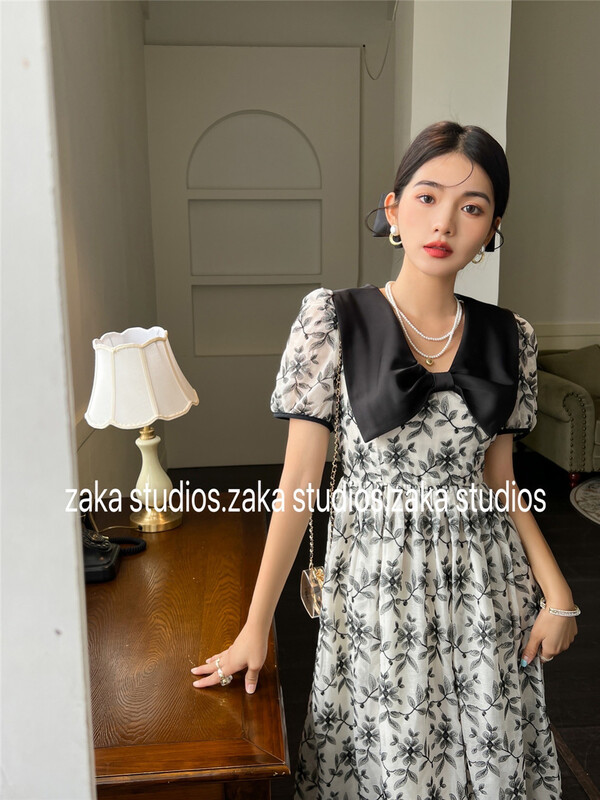 [Zaka] floral comfortable Pullover dress 58857\ll