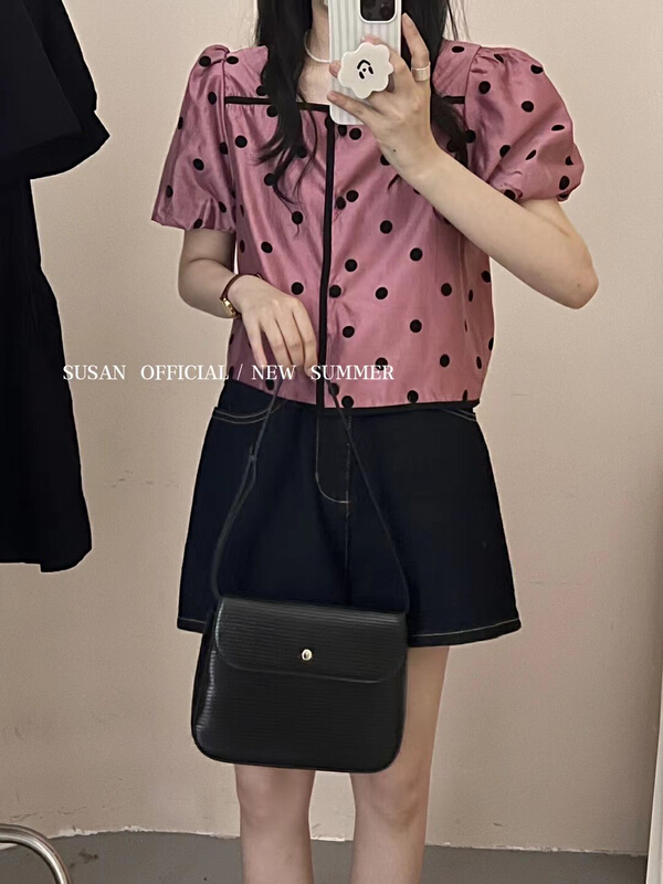 [Susan] wave point simple lady shirt 18601\lsw
