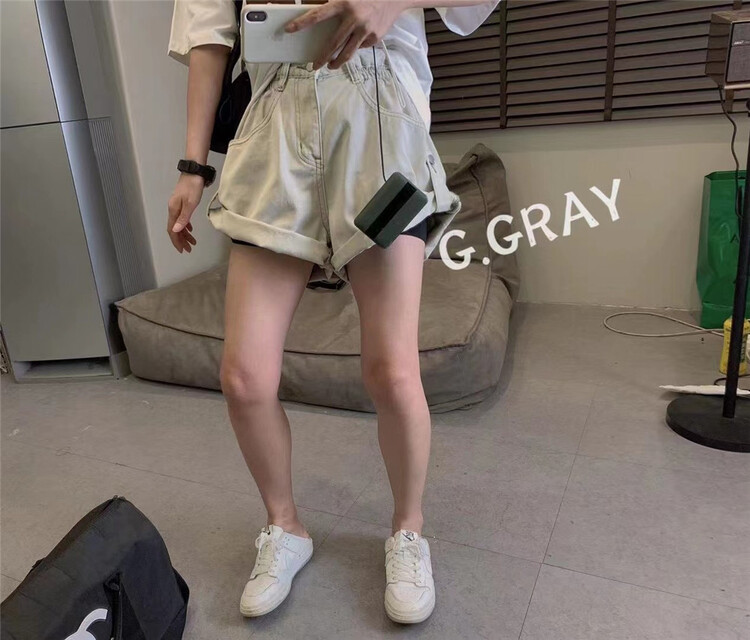 【G.GRAY】卷邊舒適百搭牛仔短褲(只賣褲子)  836#  L