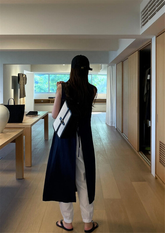 [acme ground] Korean style waist closing simple split dress 1911\s
