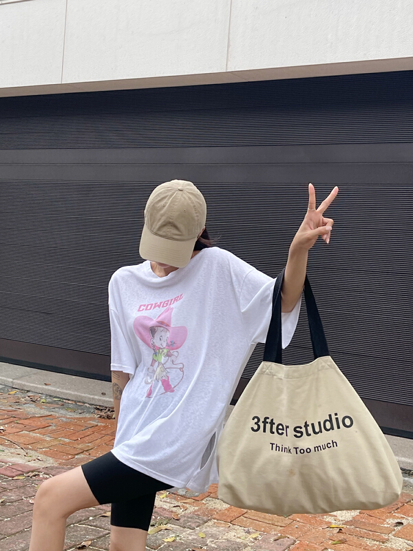 [misu misu] creative street style casual loose large short sleeve T-shirt 6639\ll