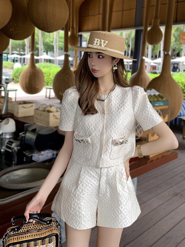 [Xinran] bubble sleeve simple shirt + loose comfortable casual pants set 6283\pcz