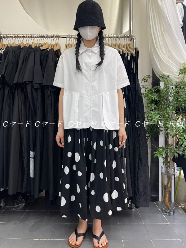 [size] fashion wave point medium length skirt 3992-1x\lsw