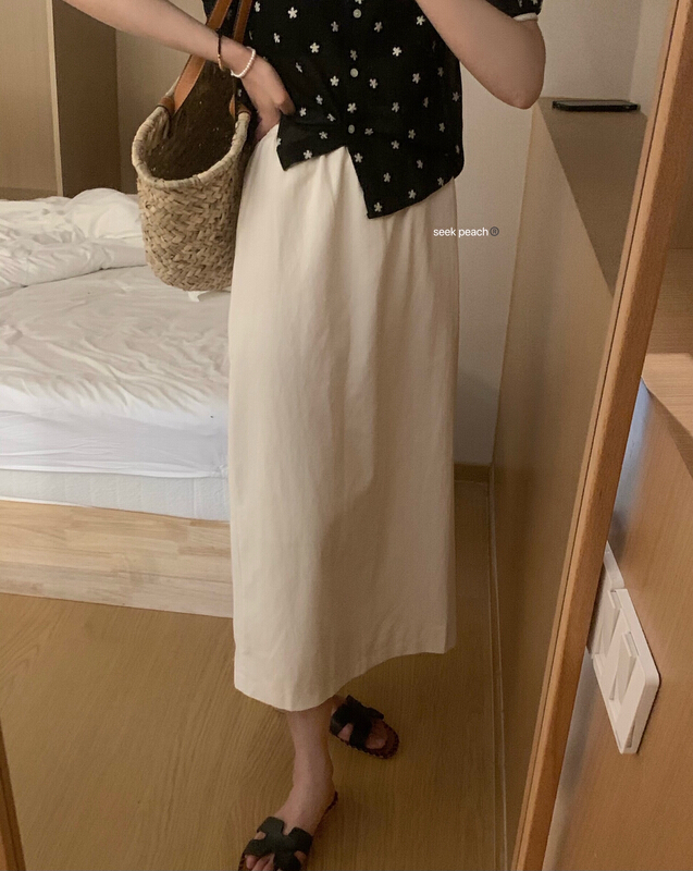 [seek peach] elastic waist and slim fashion skirt 5300\ll