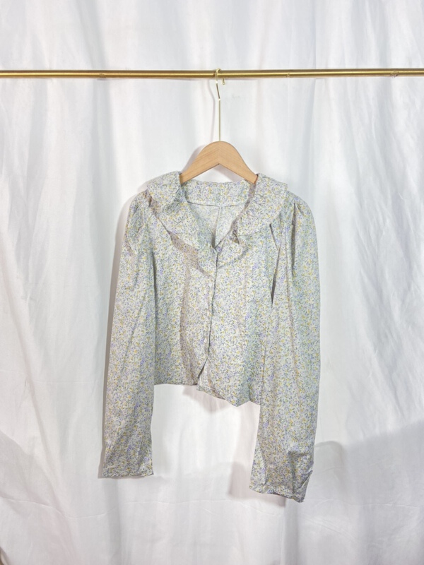 [Yi show shop] fragmentary flower aging gentle lady shirt ys1-1384\cl