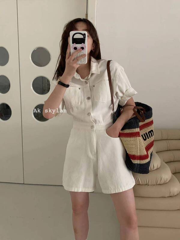 [A.K skylan] Korean version simple and versatile Jumpsuit 9351\zxl