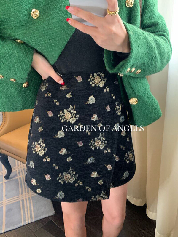 Original price 51.88! New year in early spring! [wgwe] romantic jacquard rose skirt 9878\pcz